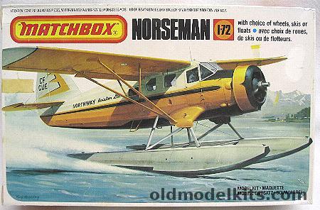 Matchbox 1/72 Noorduyn Norseman  UC-64A - USAF 8th AF UK August 1944 / Northway Aviation Ltd Manitoba Canada 1974, PK125 plastic model kit